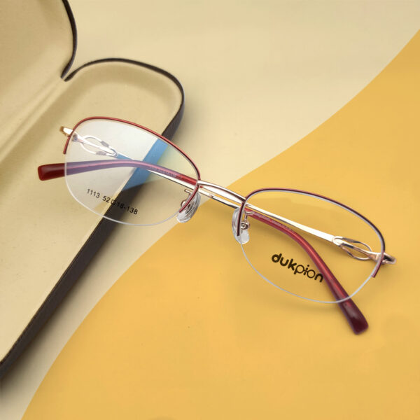 New Red Half Rim Women’s Eyeglasses