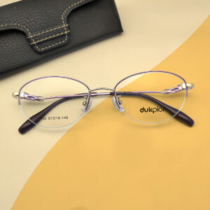 New Purple Half Rim Women’s Eyeglasses