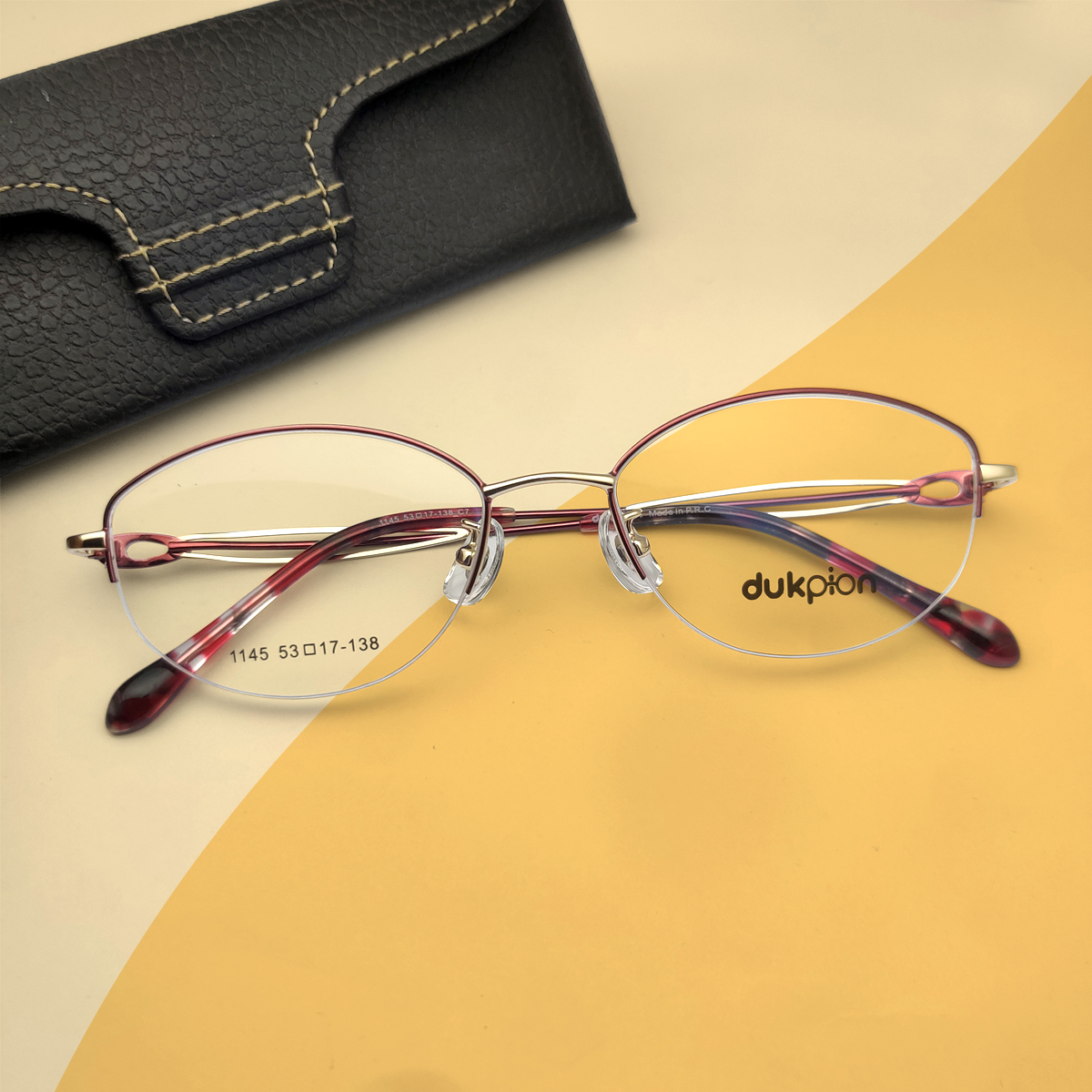 New Red Half Rim Women's Eyeglasses