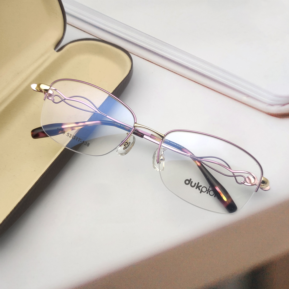 New Purple Half Rim Women’s Eyeglasses