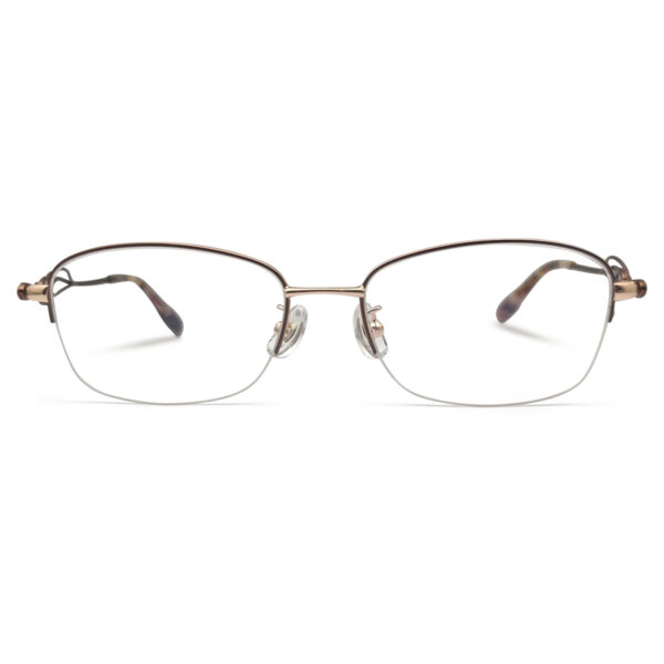 Brown Halfrim Eyeglasses for Ladies