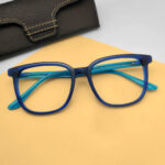 New Stylish Blue Oval Eyeglasses