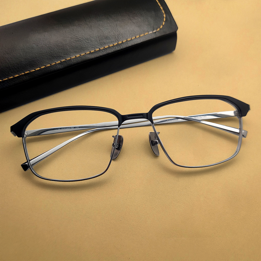 New Square High Quality Metal Frame Eyeglasses