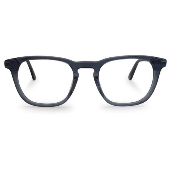 Round Shape Blue Transparent Eyeglass