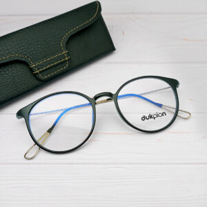 New Black Semi Round Eyeglasses