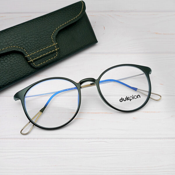 New Black Semi Round Eyeglasses