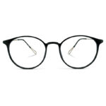 New Black Semi Round Eyeglasses