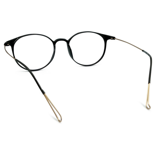 New Black Semi Round Eyeglasses