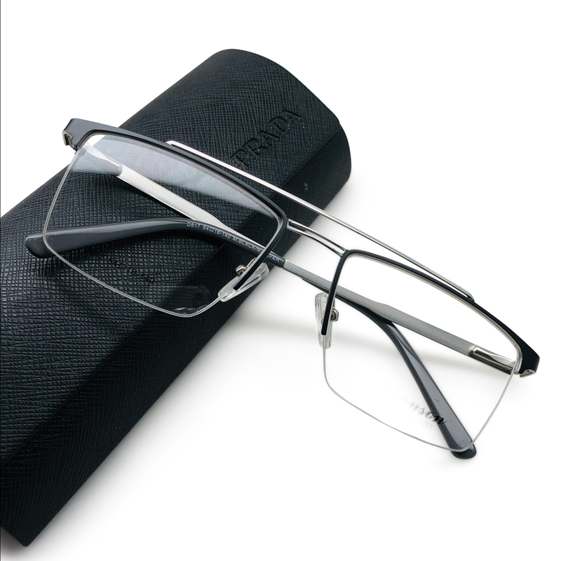 Half Rimless Double Bridge Eyeglasses