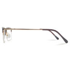Brown Color Half Rimless Eyeglasses