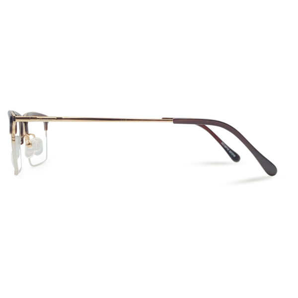 Brown Color Half Rimless Eyeglasses