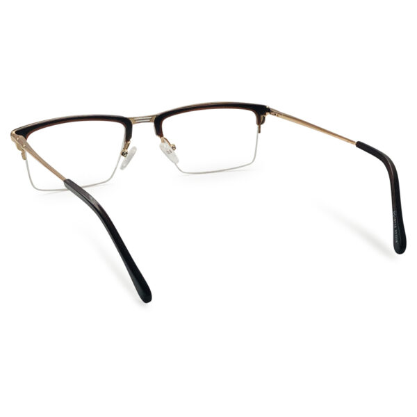 Brown Color Half Rimless Eyeglasses