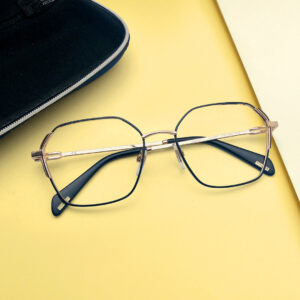 Geometric Titanium Built Eyeglasses