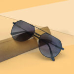 Aviator Shape Double Bridge Sunglasses