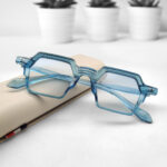 Blue Transparent Women Sunglass