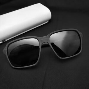 Matte Black Square Shape Sunglasses