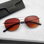 Double Bridge Stylish Metal Sunglasses