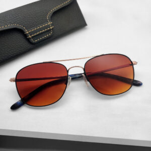 Double Bridge Stylish Metal Sunglasses