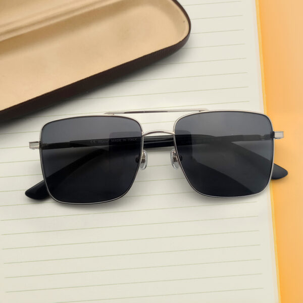 Square shape double bridge sunglasses