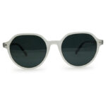 Transparent color round shape sunglasses