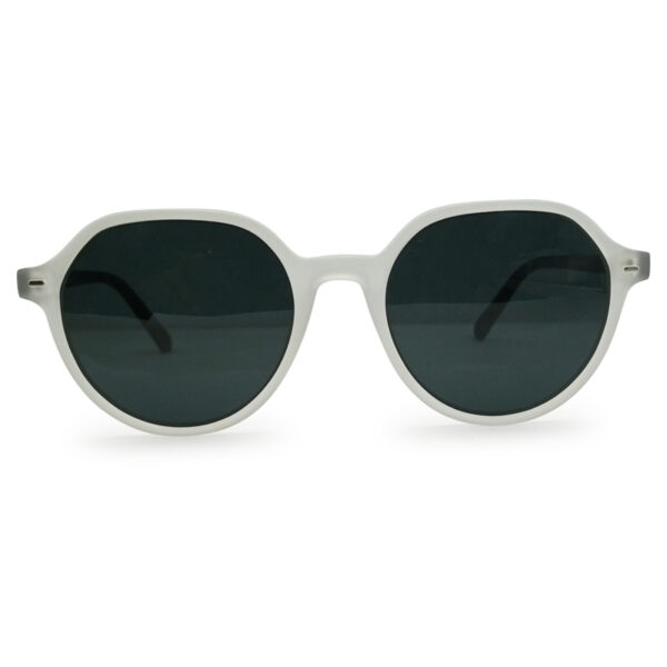 Transparent color round shape sunglasses