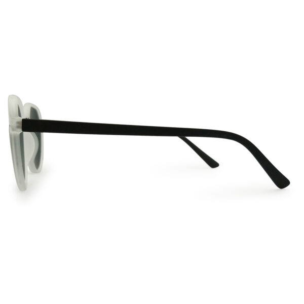 Transparent color round shape sunglasses