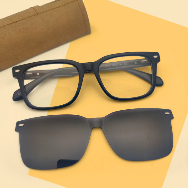 Square Shape New Black Color 2in1 Sunglasses