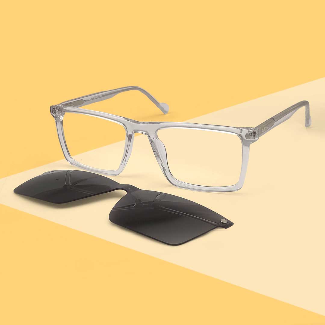 Transparent color 2 in1 sunglasses
