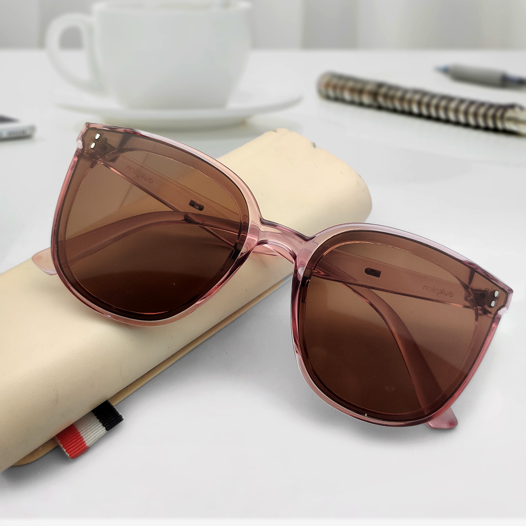 Pink Transparent Color Women's Sunglasses