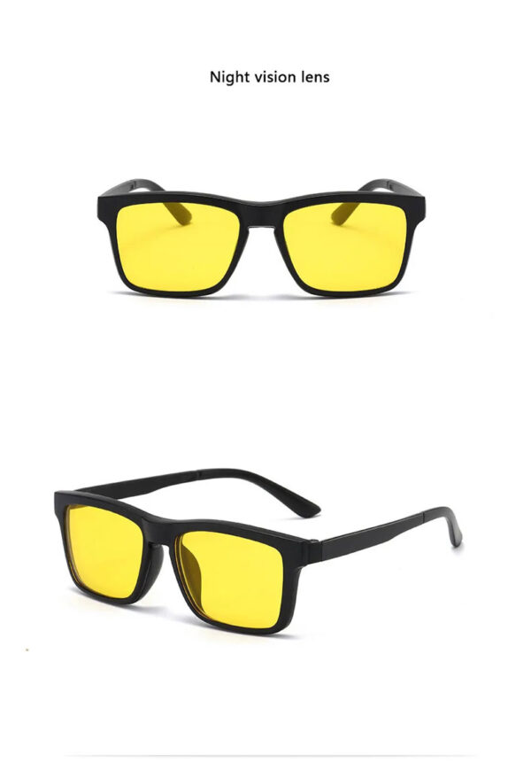 New Arrived Square Shape 6in1 Magnetic Sunglasses