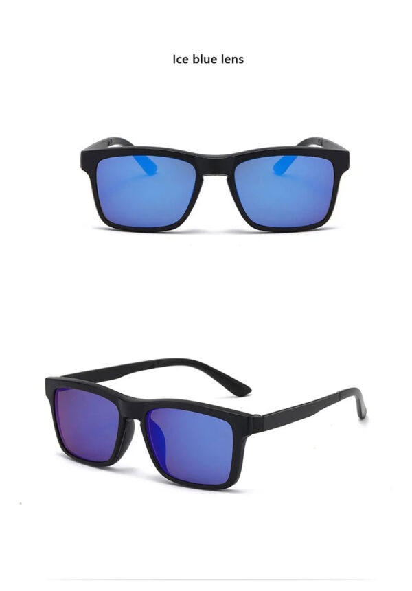 New Arrived Square Shape 6in1 Magnetic Sunglasses
