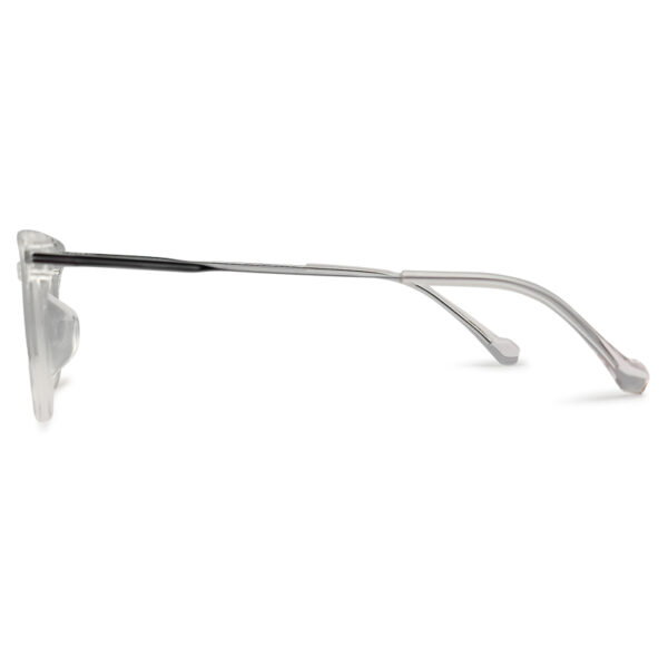Transparent Color Semi-Round Shape Eyeglasses