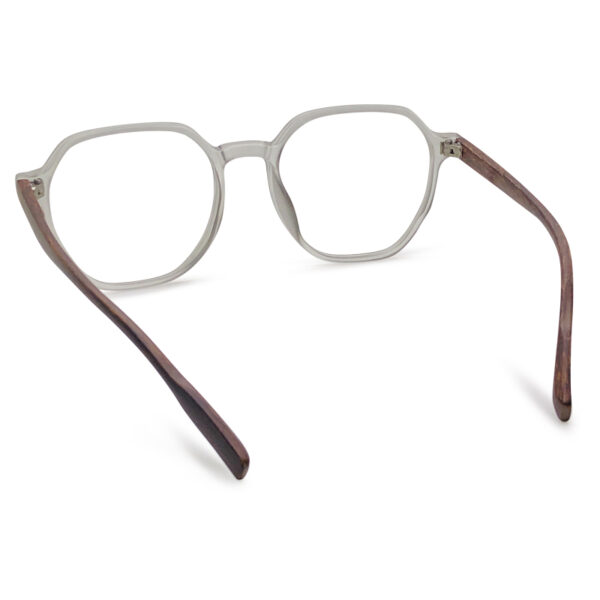 Round Shape Grey Transparent Wooden Frame