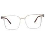 Transparent Sqaure Shape Wooden Eyeglasses