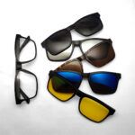New Arrived Square Shape 6in1 Magnetic Sunglasses