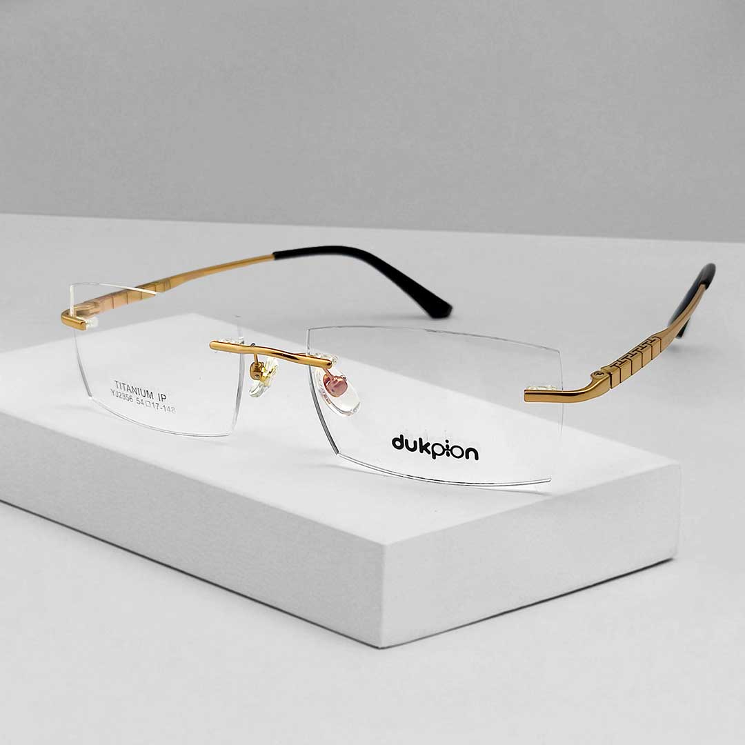 Golden Color Premium Quality Rimless Eyeglass