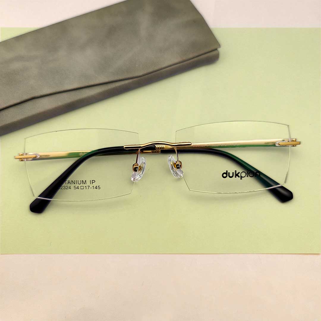 Best Quality Golden Color Titanium Rimless Frame