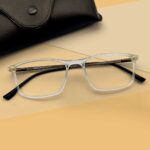 Transparent Color Square Shape Eyeglass