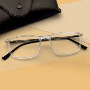 Transparent Color Square Shape Eyeglass