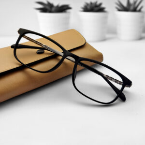 Square Shape Fiber and Metal Eyeglass