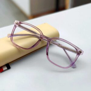 Pink Transparent Color Eyeglass
