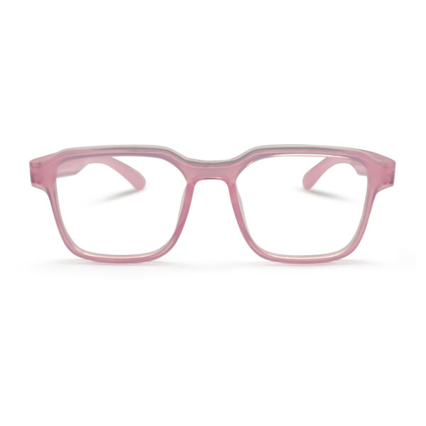 Square Shape Pink Transparent Color Eye ware