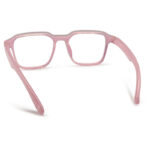 Square Shape Pink Transparent Color Eye ware