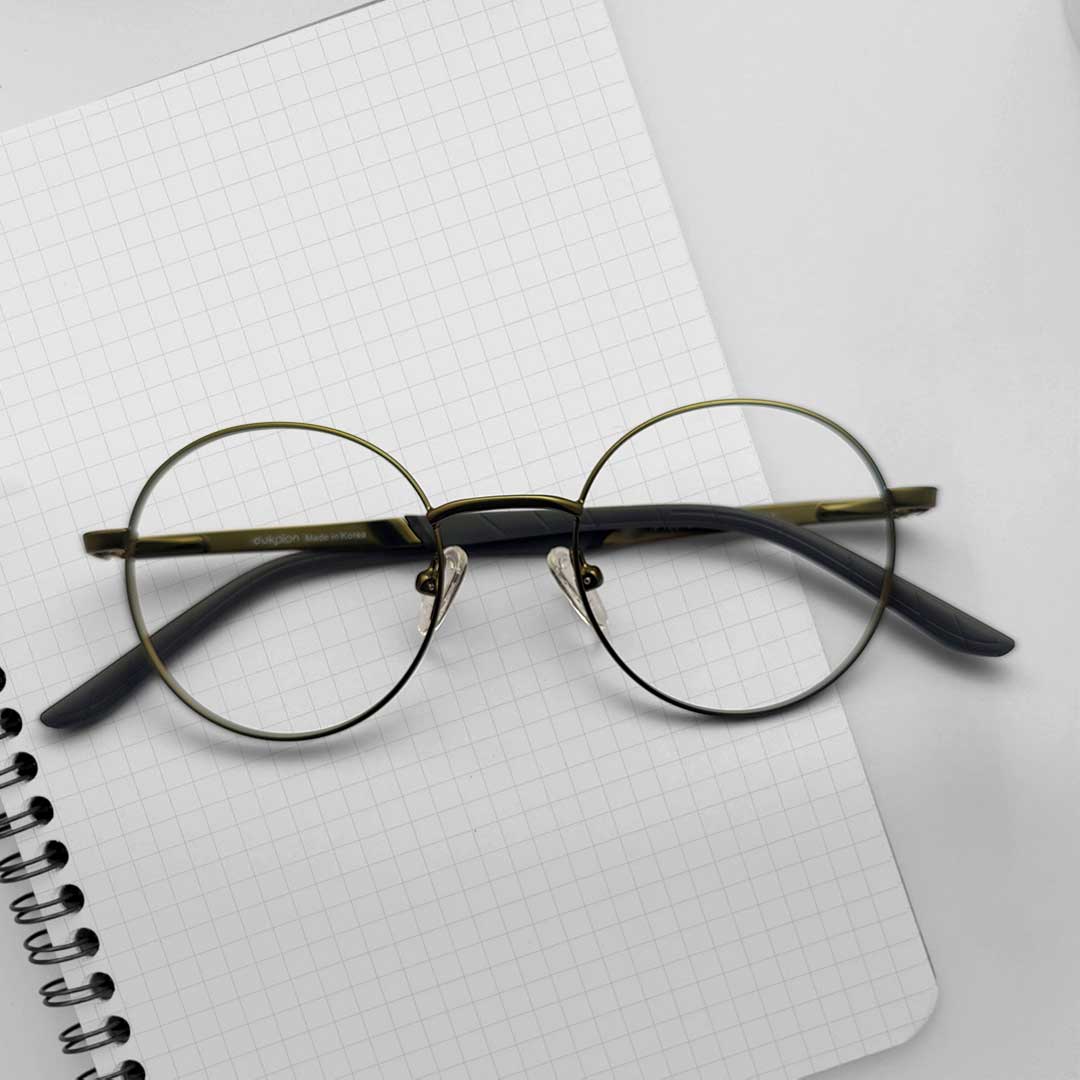 Round Shape Olive Color Eyeglasses