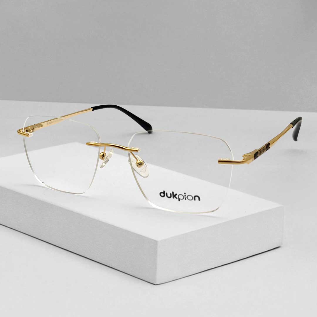 Golden Color Light Weight Rimless Eyeglass