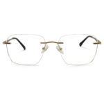 Golden Color Light Weight Rimless Eyeglass