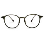 Olive Transparent Color Round Shape Eyeglass