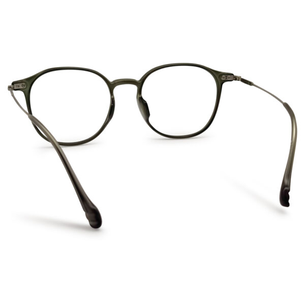 Olive Transparent Color Round Shape Eyeglass