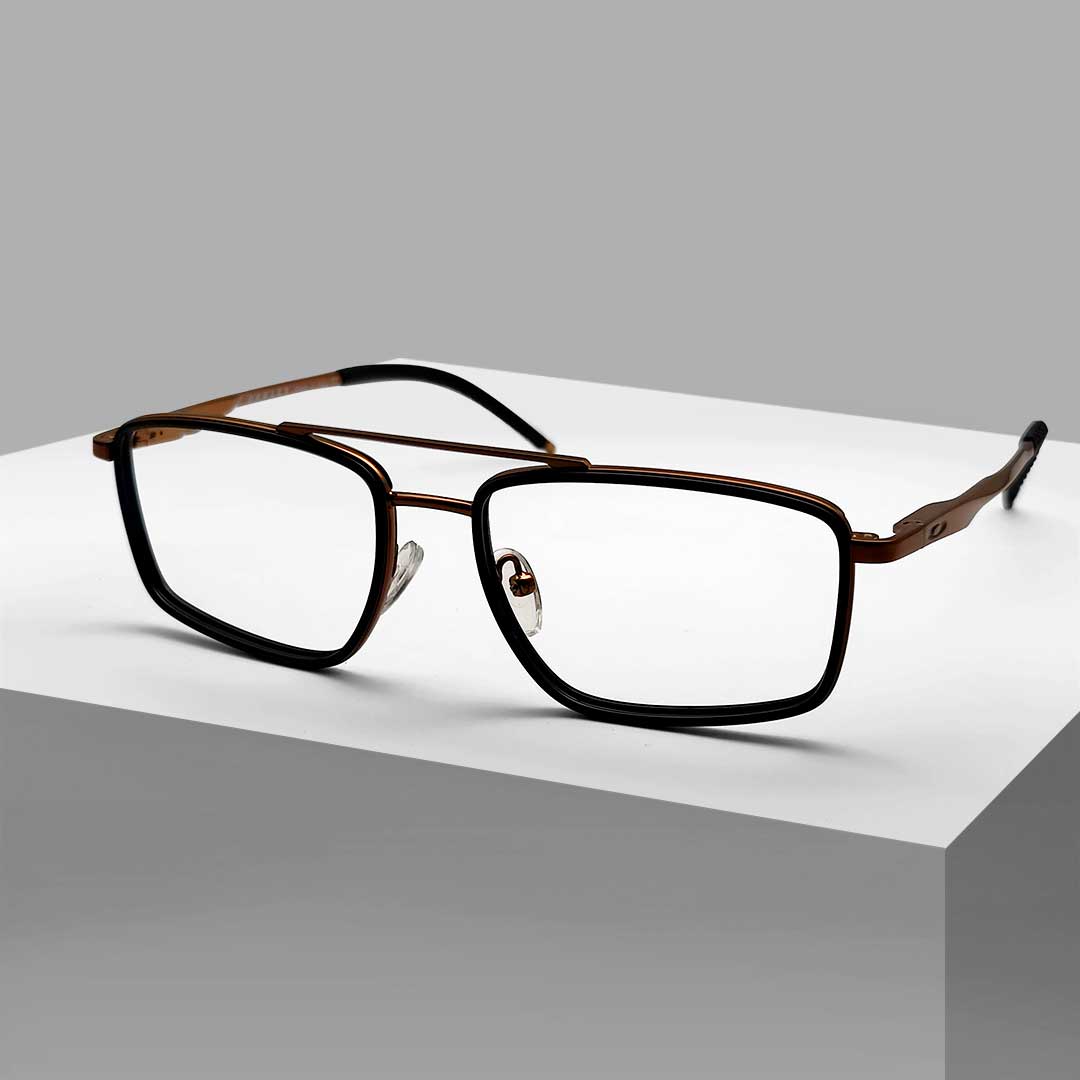 Brown Color Double Bridge Eyeglass