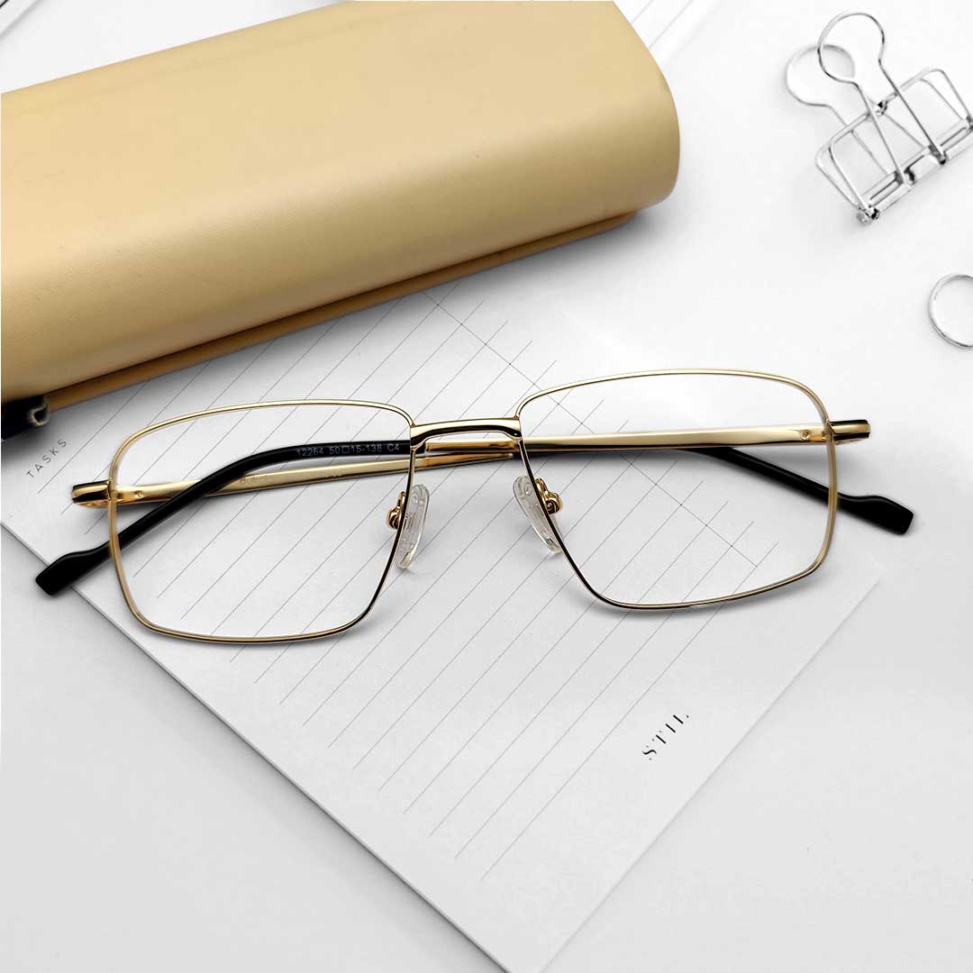 Golden Color Premium Metal Eyeglasses